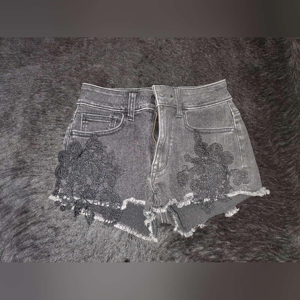 American Eagle Black Denim Shorts